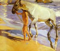 Joaquin Sorolla y Bastida - El Bano Del Caballo